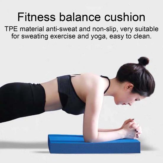 Extra Wide Yoga Physical Therapy High-Density Balance Pad Men Women TPE Core Strength Stability