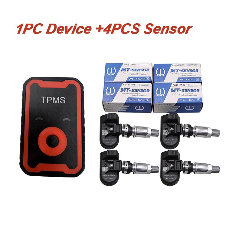 Programable TPMS Sensors 2 in 1 433MHz+315MHz Support Programing with CELL PHONE Tire pressure monitor System