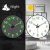 Luminous 12-inch Silent Quartz Wall Clock for Bedroom and Living Room