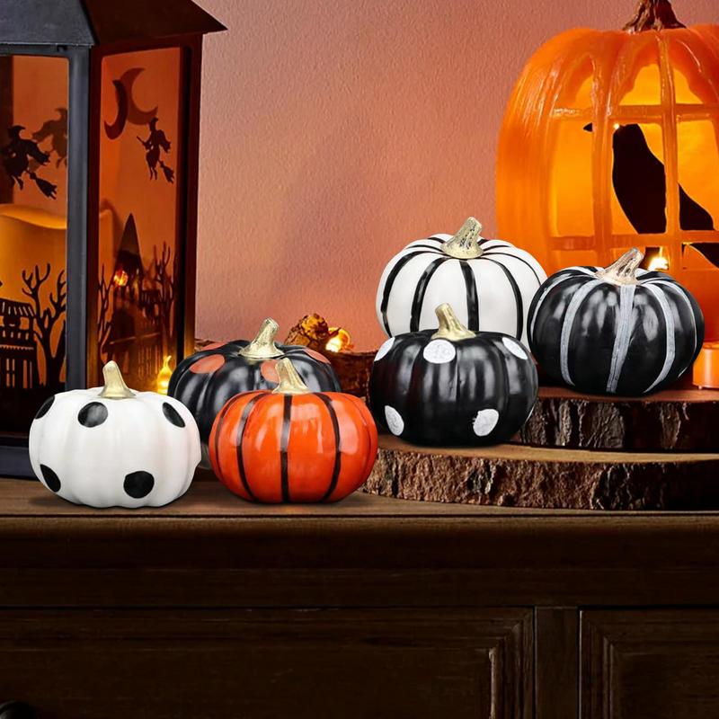 Halloween Pumpkin Ghost Fall Thanksgiving Ghost Pumpkin Table Decorations for Home Holiday Tabletop Decorations