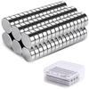 60PCS Small Refrigerator Magents 6mm X 3mm Small Mini Maglet Mighty Fridge Metal Bug for Refrigerator Table Images DIY Card White Table Calendar