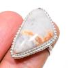 Crazy Lace Agate Gemstone 925 Sterling Silver Jewelry Ring Size Adjustable