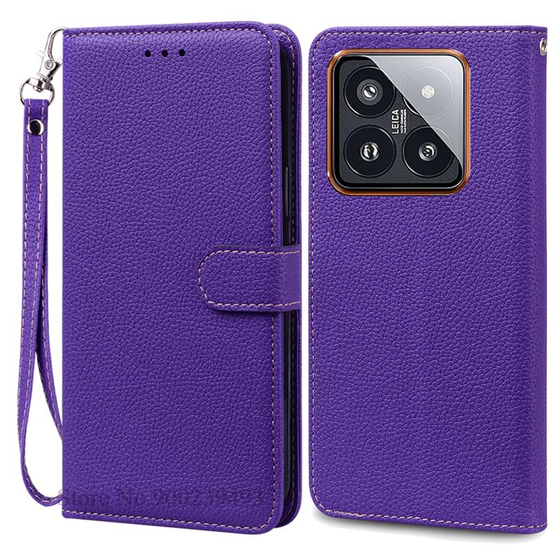 Чехол Mi 14 Mi14 Xiaomi14 Pro для Xiaomi 14, кожаный чехол-кошелек, флип-чехол для Xiaomi 14 Pro, чехол-коробка для Xiaomi Mi 14, чехлы