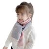Double-Sided Imitation Cashmere Kids' Scarf – Warm Cartoon Tassel Shawl for Boys & Girls