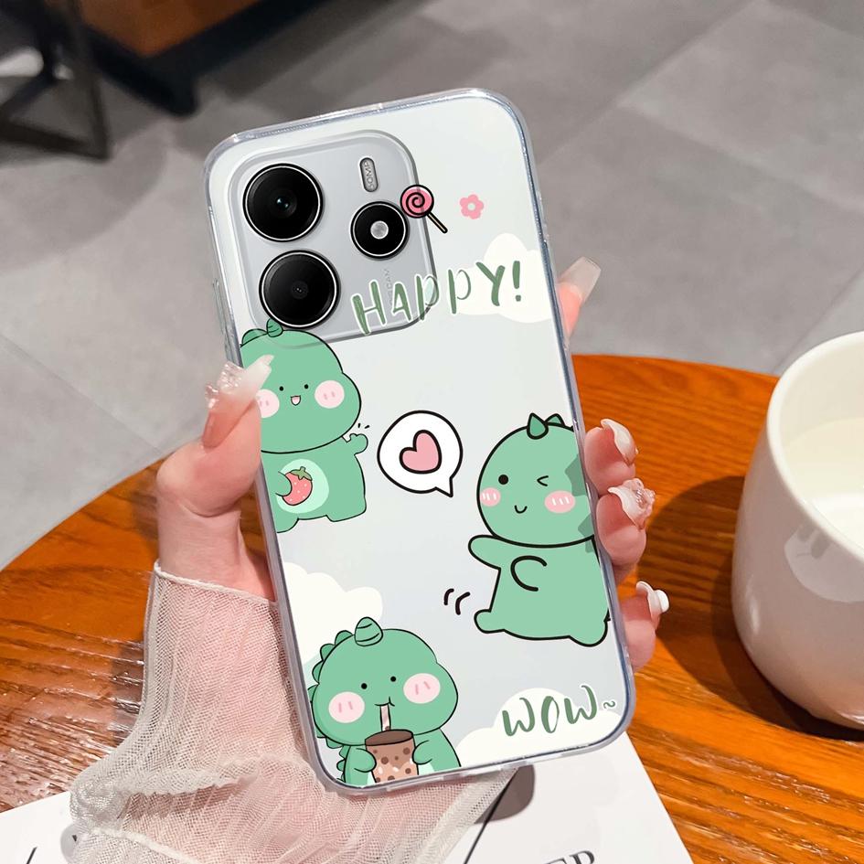 Забавные черные задние крышки для кота для Redmi Note 14 Pro Plus A3 K80 Pro A4 14R новый чехол для телефона эстетический дизайн жидкий силиконовый мягкий корпус для Redmi бампер