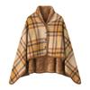 New Fall/Winter Blue Check Shoulder Wrap: Multifunctional, Extra Thick, Warm Shawl, Blanket, and Nap Cape.