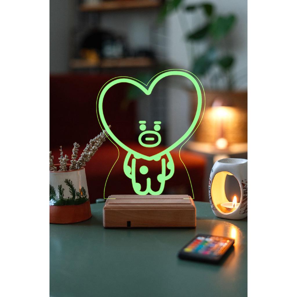 Bt21 Tata Bts Taehyung 16-цветный ночник с управлением