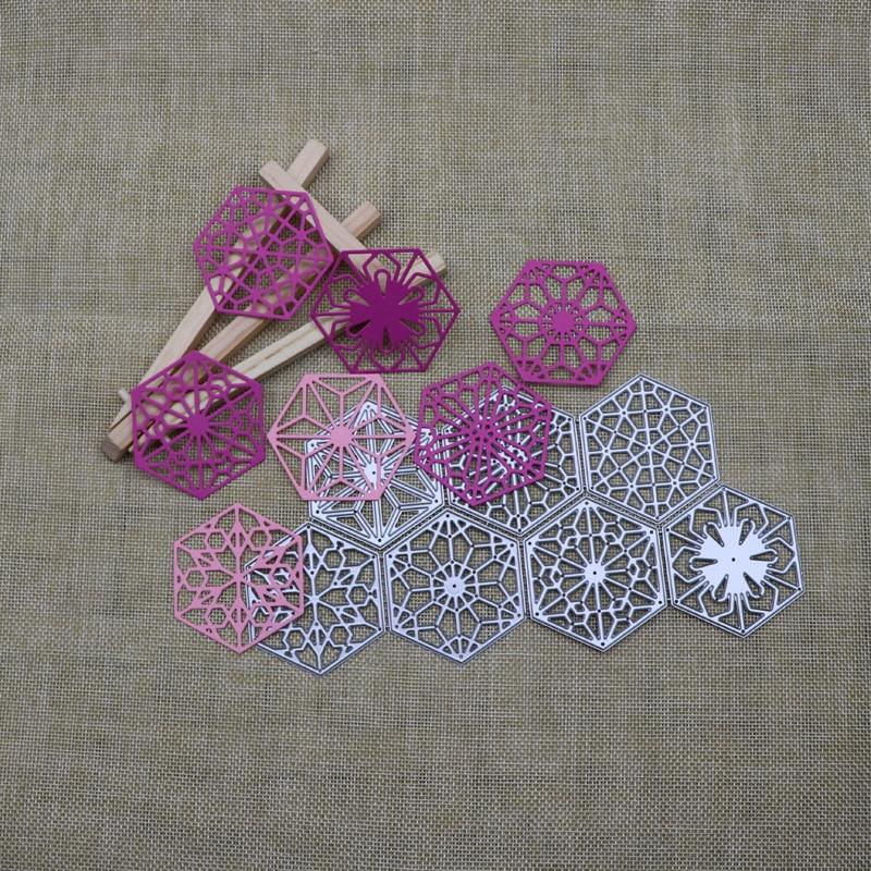7 шт. шестигранная рамка металлические штампы для резки ремесленные штампы высечка тиснение скрапбукинг карты сделать трафарет