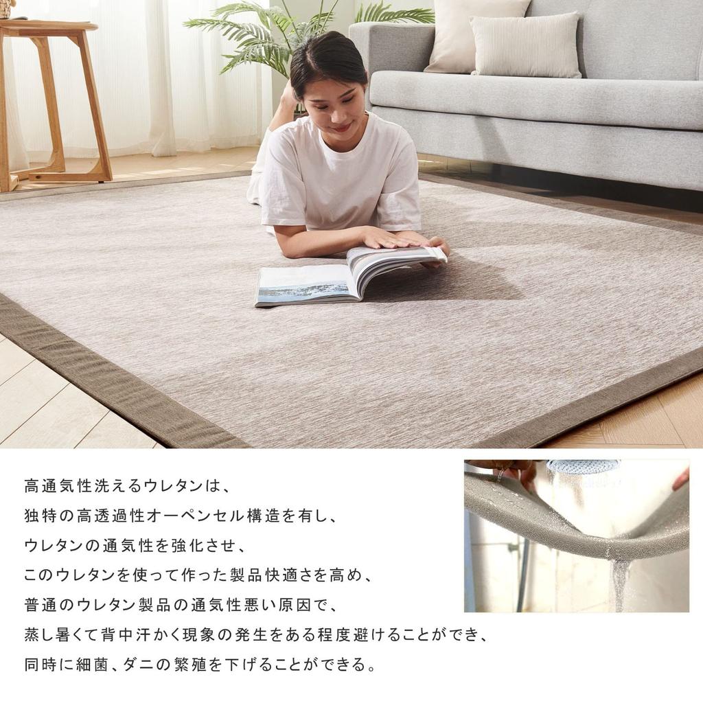 Summer Area 3 Tatami Cool Touch Approximately 185 X 240 7 Mite Odor Rug Rug, Rug, Carpet, Mats, Rug, Washable, Summer, Cm, Thickness Mm, Cool,