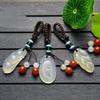 Bag Hanging Lucky Stone Pendant Beads Phone Chain Lanyard Retro Car Keyring  Key Decoration