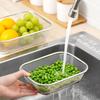 Раковина для мытья риса из нержавеющей стали, утолщенные корзины для организации мелочей, простая корзина для слива