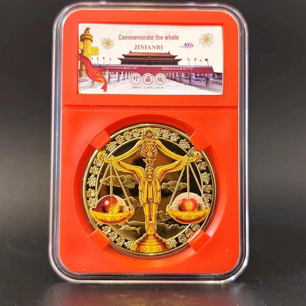 Позолоченный набор медальонов со знаками зодиака Скорпион, Близнецы и Весы