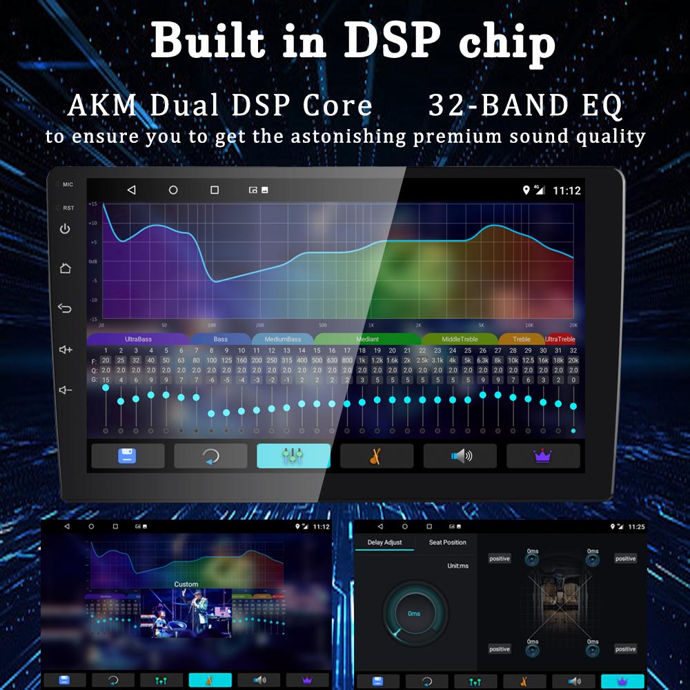 Reakosound 9-дюймовый 4G DSP/RDS 2 + 32G WIFI Carplay Автомобильный мультимедийный видеоплеер Android 11 2 Din GPS Авто Стерео Bluetooth Wi-Fi USB FM IPS Экран