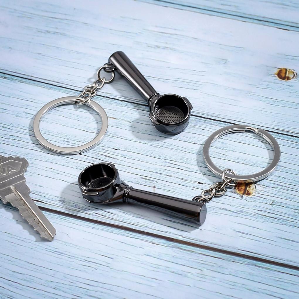 Keychain 2-piece set (black) AirPod car keyring