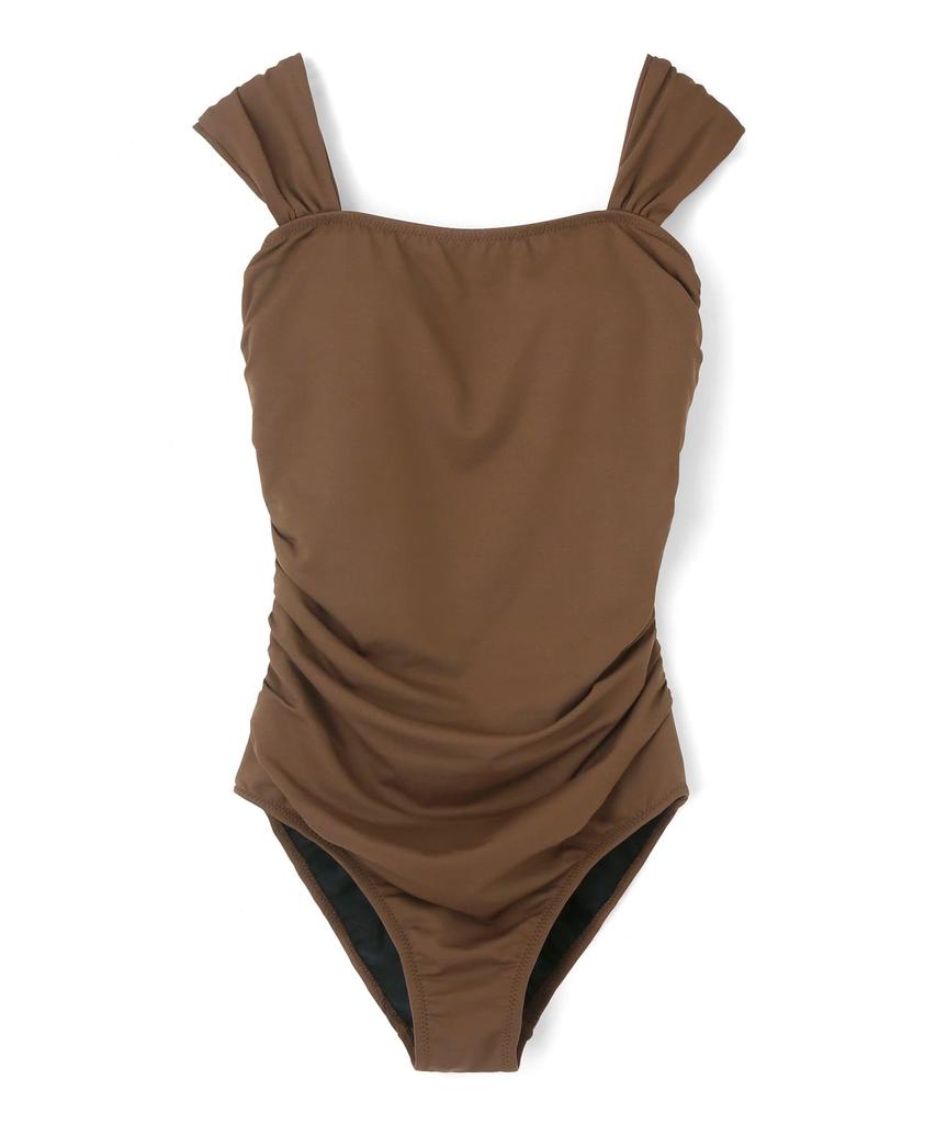 Swimwear Imported Brown [Sanai Paradise] One-piece Swimsuit, Fabric, 55-53-4-1035,