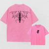 Washed Tshirts YK Summer Unisex Women Anime Bleach Print Tshirt Casual Cotoon Punk Gothic Vintage Hip Hop Top Tee