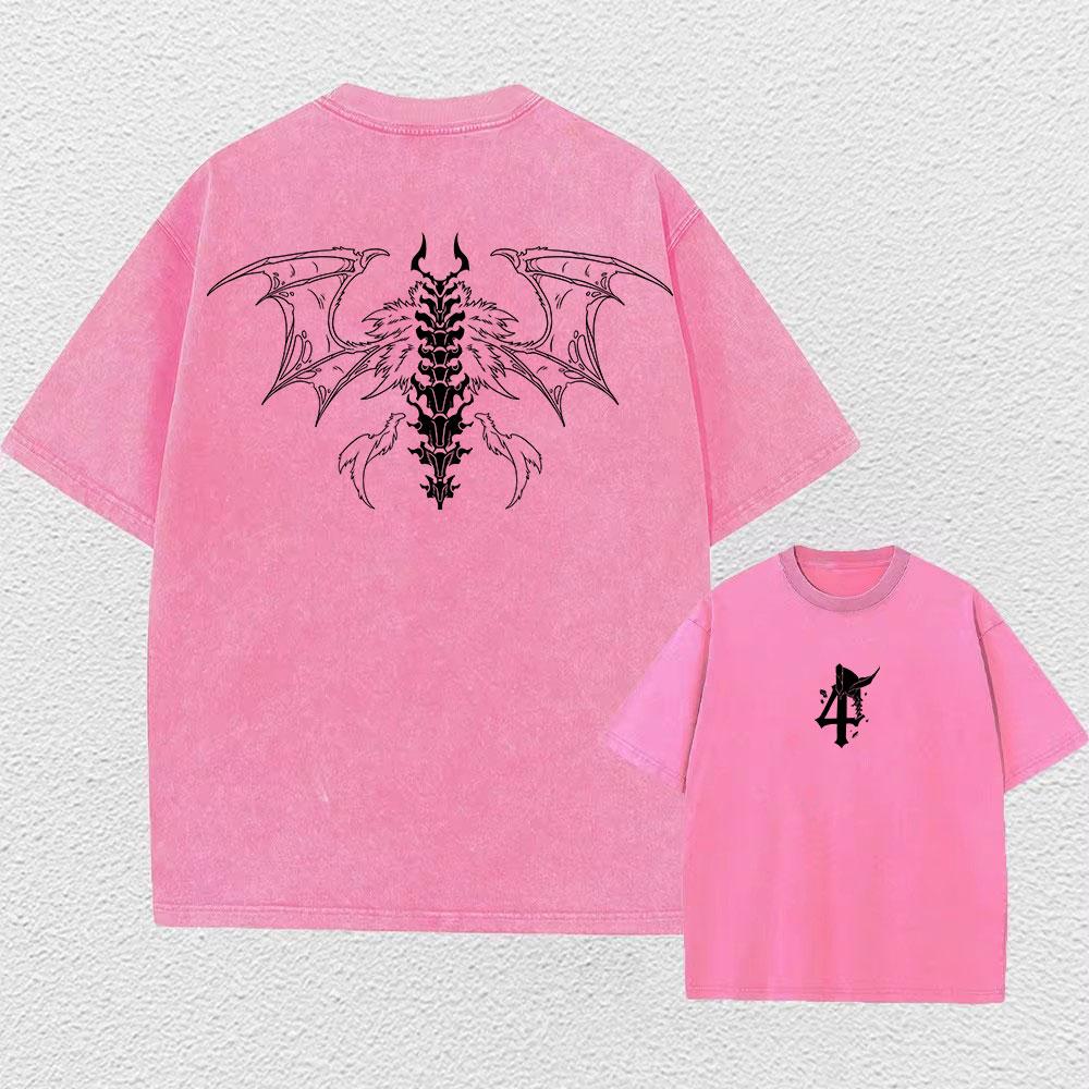 Washed Tshirts YK Summer Unisex Women Anime Bleach Print Tshirt Casual Cotoon Punk Gothic Vintage Hip Hop Top Tee