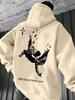 Hot selling European and American men's autumn angel print soft and comfortable hooded sweatshirt suitable for household wear
