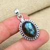 Labradorite Gemstone Jewelry Handmade 925 Sterling Silver Pendant For Wedding Gift