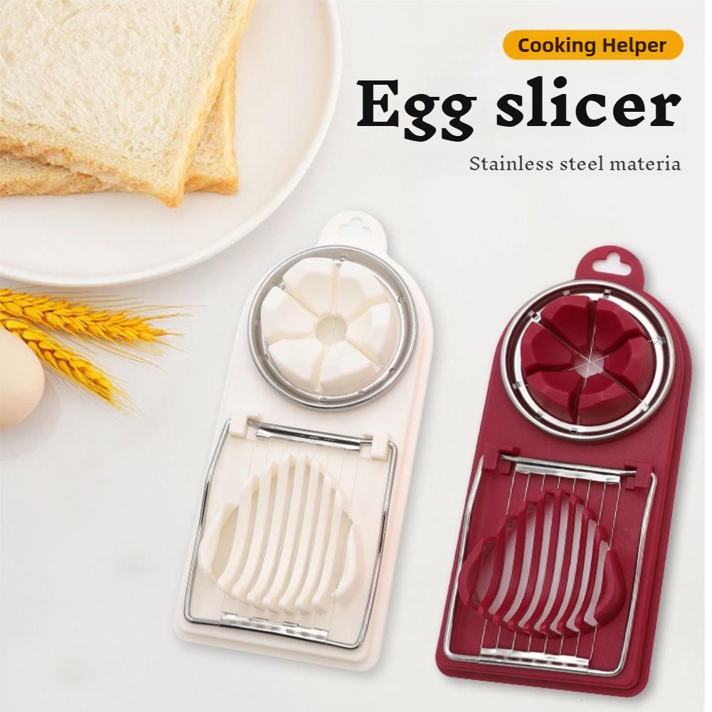 2 в 1 Яйцерезка Многофункциональная Нержавеющая сталь Яйцерезка Бытовая Колбаса Консервированное яйцо Резак Артефакт Кухонные гаджеты