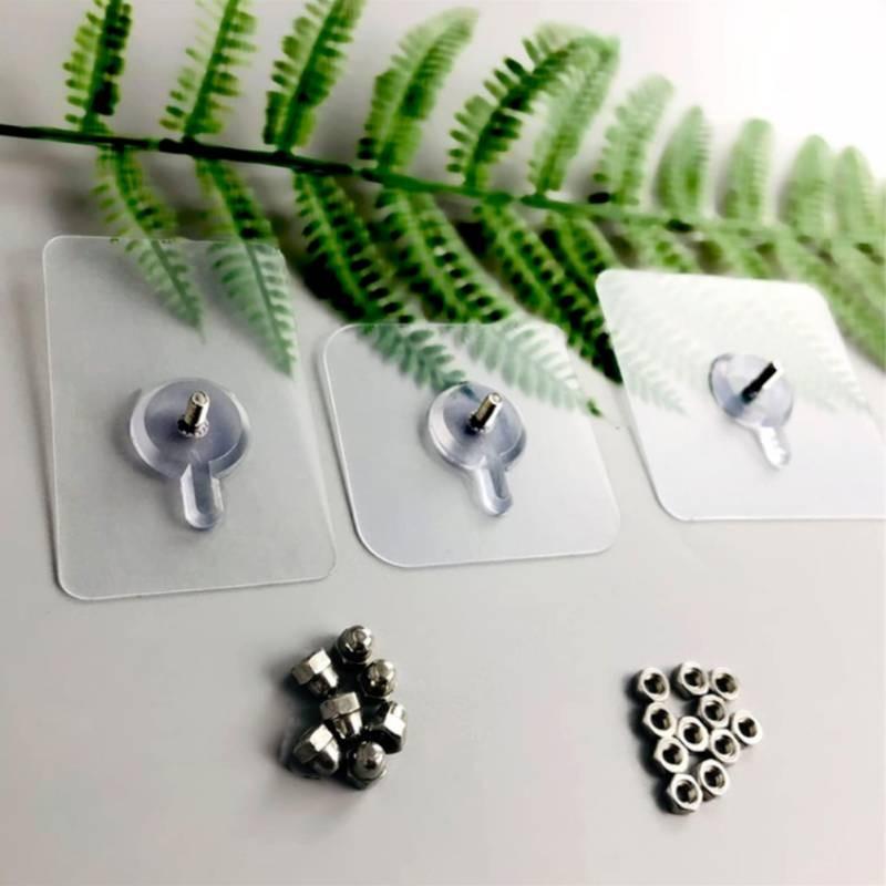 Клейкий крючок без сверления Нержавеющая сталь Прозрачный настенный для организации дома