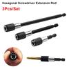 3Pcs/Set Quick Transfer Hexagonal Screwdriver Extension Rod Sleeve Extension Rod Tool Accessories