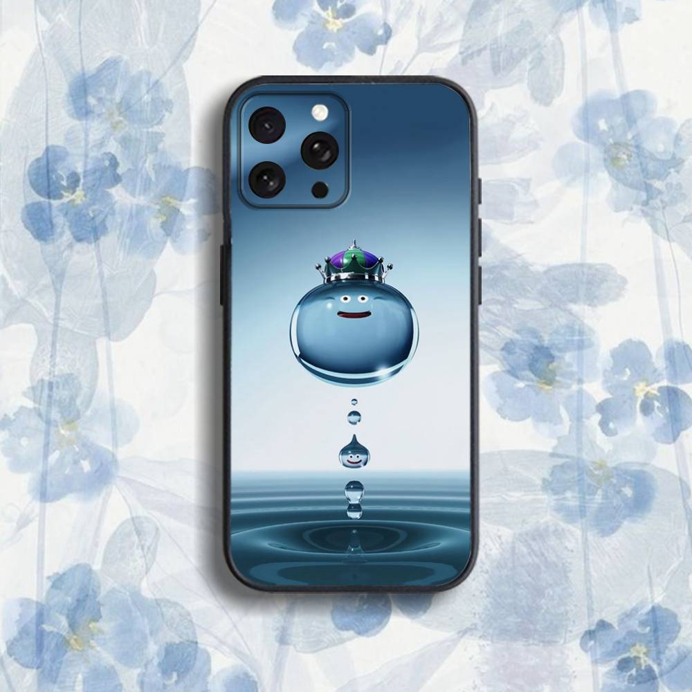Чехол для телефона Dragon Q-Quest S-Slime для iPhone 17,16,15,14,13,12,Pro,Max,Plus,E,SE4,Air,Mini Черный Мягкий Бампер