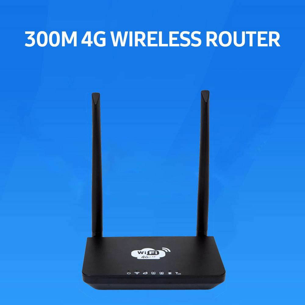 4G LTE WiFi-маршрутизатор Высокоскоростной беспроводной маршрутизатор 300 Мбит/с со слотом для SIM-карты и 2 внешними антеннами