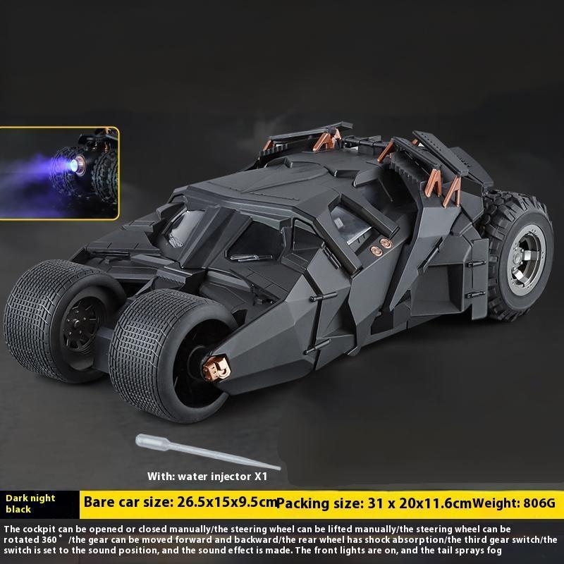 1/18 Scale Batmobile Tumbler Slide Spray Truck Alloy Metal Diecast Car Model Sound & Light Collectibles Hobby Decoration Birthday Gift