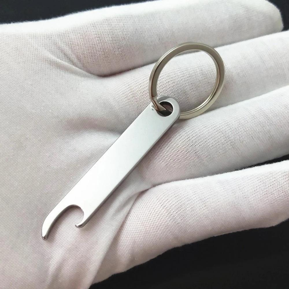 3Pcs/Set Portable Stainless Steel Beer Bottle Opener Keychain for Men Mini Metal Bottle Can Opener Kitchen Gadgets Keyring