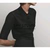 MD Spring New French Normcore Commute Style Hollow-out Short Polo Sweater with Short Sleeves Knitwear 5609620