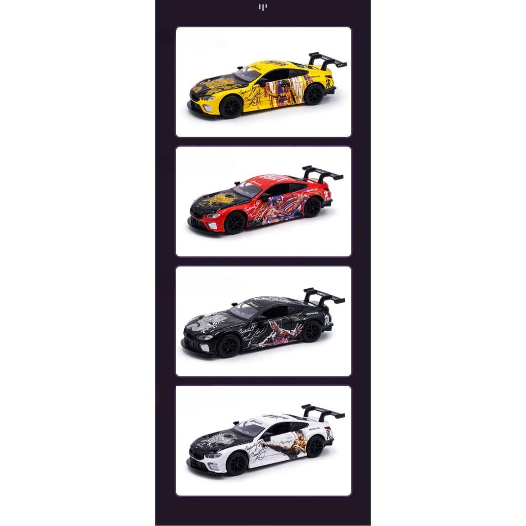 Модель автомобиля BMW M8 GTE Aape&EVA из сплава, масштаб 1/32
