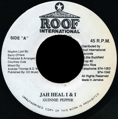 7-дюймовая пластинка GINNIE PEPPER - Jah Heal I & I NONE Roof Internatio Ямайка Регги, Ска и Даб Б/у
