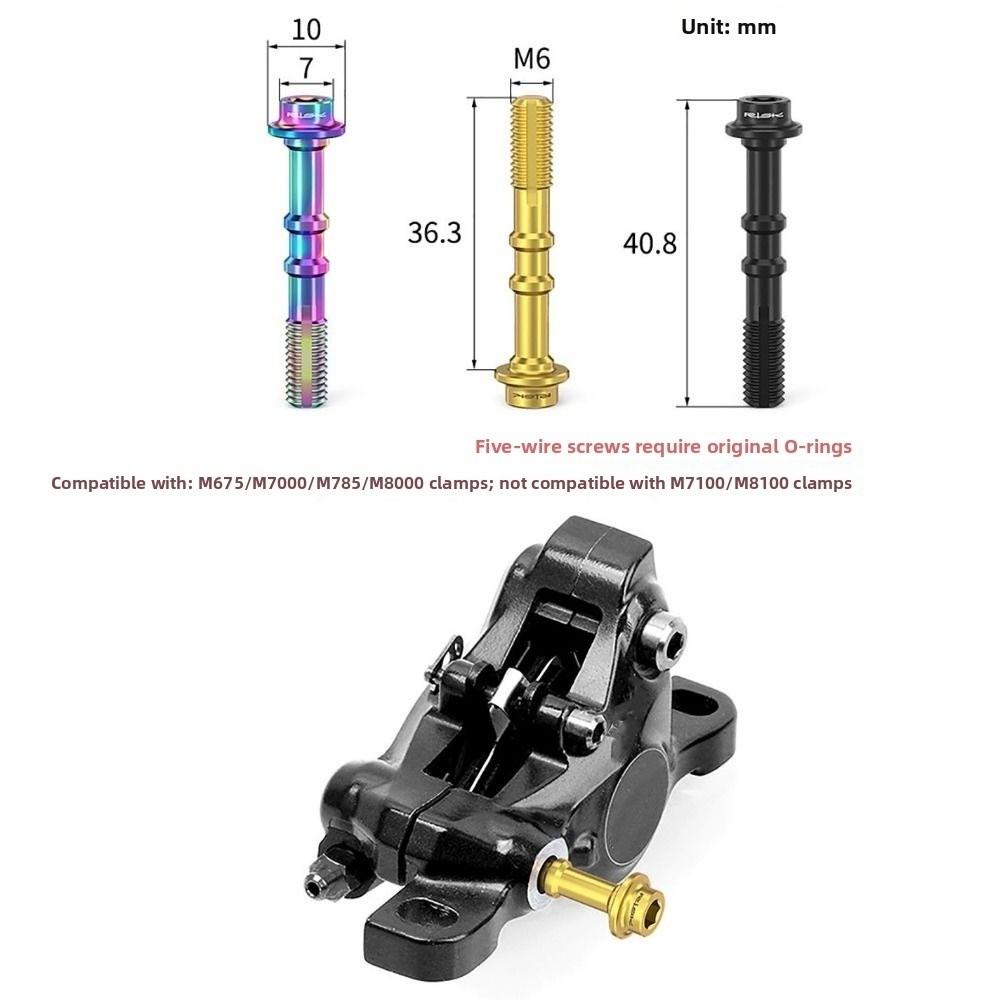 1 Set M4/M6/M8 Bicycle Oil Disc Screws Titanium Alloy Disc Brake Screws Cycling Supplies
