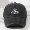 Унисекс Кепка-бейсболка с мягким верхом JESUS Sword Винтажная Модная Мужская и Женская Шляпа для активного отдыха с регулируемым козырьком для спорта и рыбалки