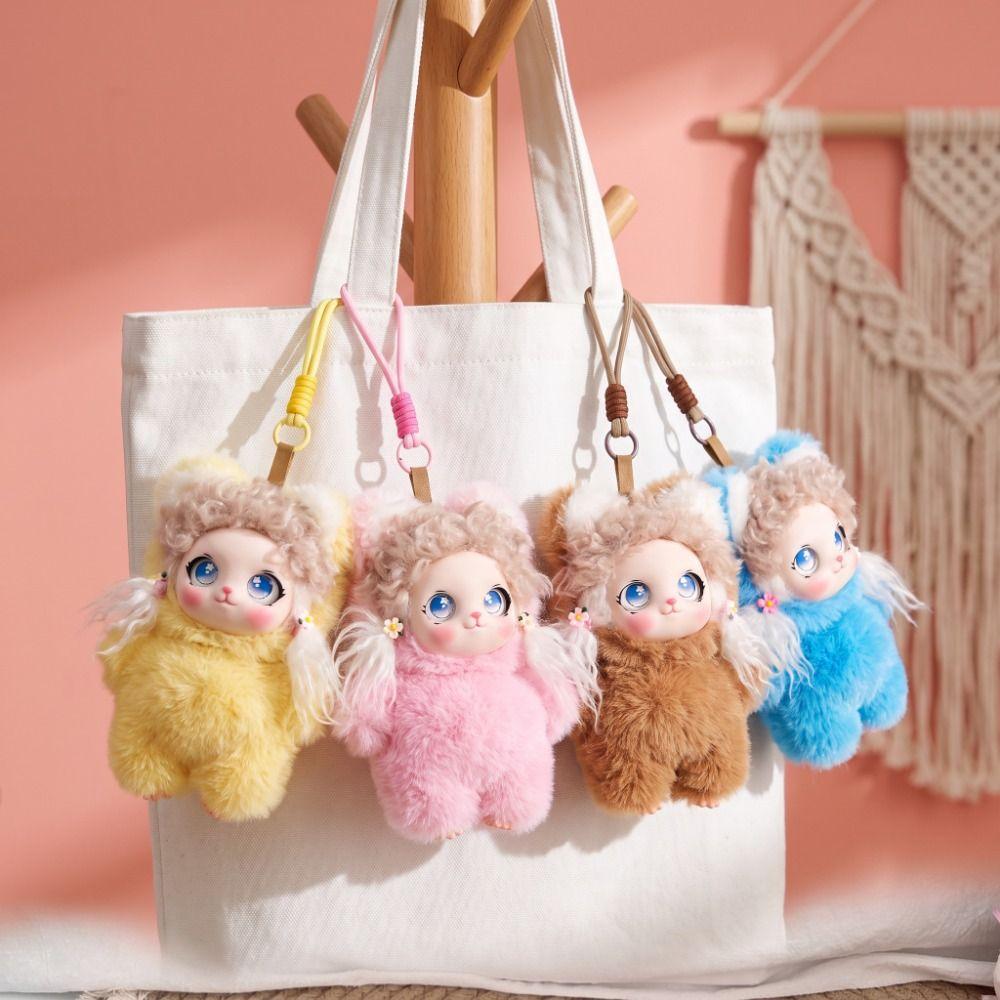 Ornaments Bunny Doll Pendant Soft Fluffy Fluffy Curly Hair Plush Doll Children's Gift