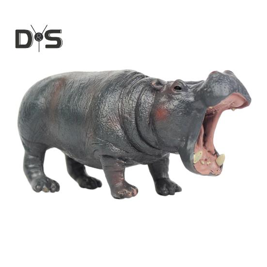Фигурка бегемота, реалистичная модель бегемота, скульптура, настольное украшение, речная лошадь, украшение, детская развивающая игрушка в виде животного, подарок для малышей, мальчиков и девочек