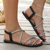 Модные женские сандалии Элегантные плоские сандалии Летняя модная обувь Женская 2025 Новая женская обувь De Mujer Пляжная обувь Женские сандалии