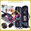 Fishing Rods and Reels 5 Piece Carbon 1.98m/2.1m/2.4m Rod Baitcasting Reel Travel Fishing Rod Set with Full Kits Carrier Bag for Freshwater Fishing