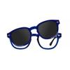Clip On SqUare Shiny BlUe SmartbUy collectiOn RUsell With Clip On U 0286 004 fashiOn Unisex Eyeglasses