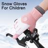 Детские лыжные перчатки Водонепроницаемые с флисовой подкладкой Зимние перчатки Теплые Ветрозащитные перчатки с нескользящими ладонями