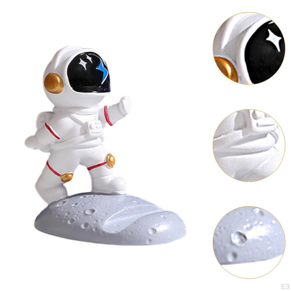 Подставка для телефона в виде астронавта, подарок на день рождения, поделки из смолы, прекрасная статуэтка, стол