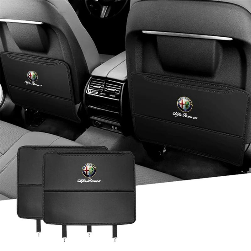 Car Stickers For Alfa Romeo Car Seat Anti Kick Pad Wear Resistant Anti-fouling Mat For Alfa Romeo Giulietta GT 159 147 156 Mito