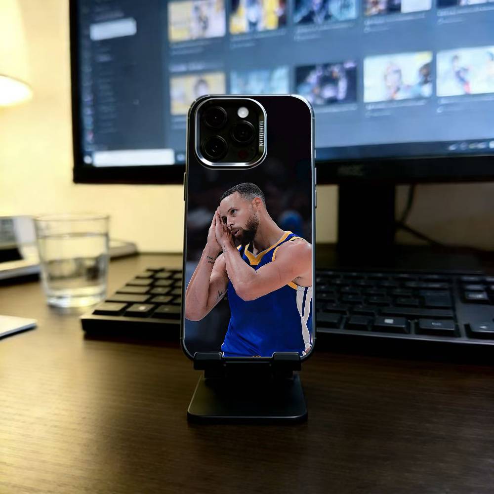 B-Баскетбольная звезда S-Стивен Карри Чехол для телефона Для iPhone 17,16,15,14,13,12 Plus,Pro Max,XS,Красочный Серебряный Чехол для телефона Funda Cover