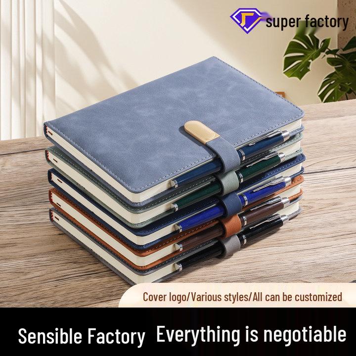 A5 Индивидуальный Логотип Утолщенный B5 Ежедневник с Пряжкой для Бизнес-Офиса