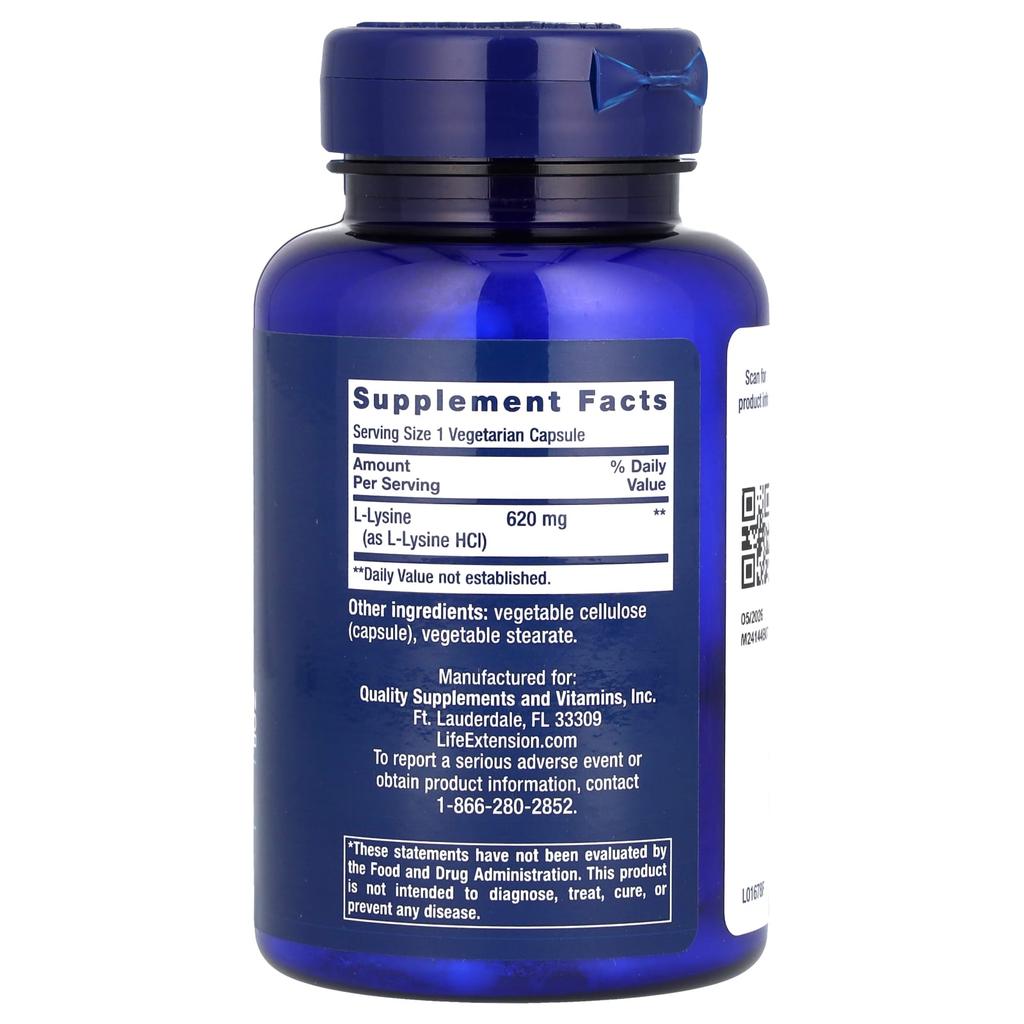 L-Lysine, 620Mg, 100 Veggie Caps