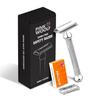 Pink Woolf Double Edge Safety Razor for Men CC87 (Close Comb), Shaving Razor Men Eliminates Nicks & Cuts, Anti Slip Grip ,Pack Of 1 (CHROME)
