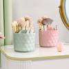 360° Rotating Brush Barrel Makeup Brush Storage Box Portable Desktop Cosmetic Organizer Lipstick Brushes Holder Pen Holder