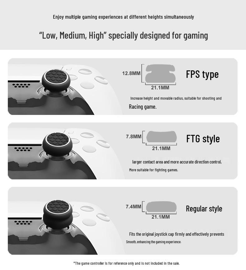 Силиконовые накладки на стики для контроллеров PS4/PS5/Xbox – Набор из 3 штук