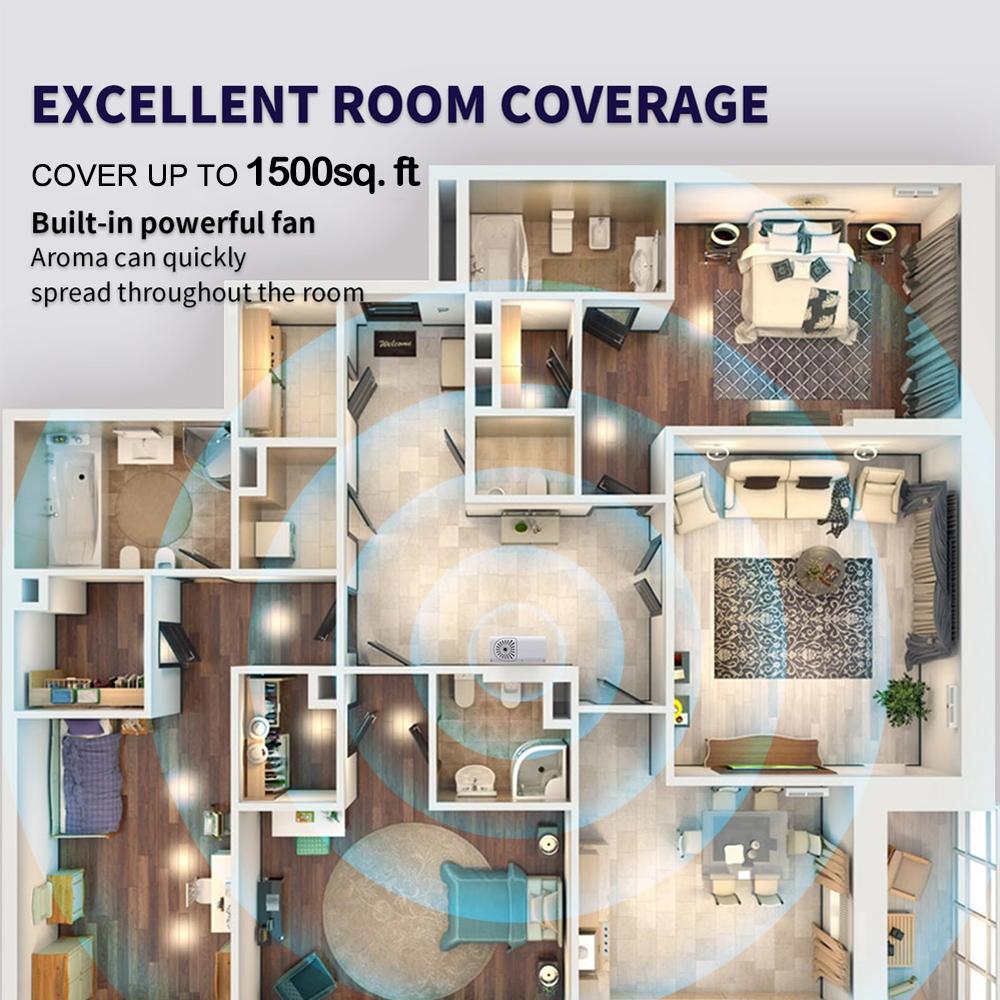 Аромадиффузор Диффузор эфирного масла Умная воздушная машина с ароматом с технологией распыления холодного воздуха Безводный диффузор для ароматерапии